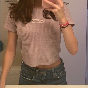 Hollister Lavender Knit Crop Tee